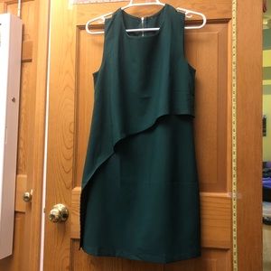 Simple Dark Green Layered Dress